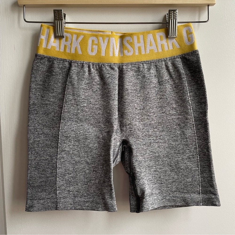 Gymshark Gray and Yellow Women's Shorts
